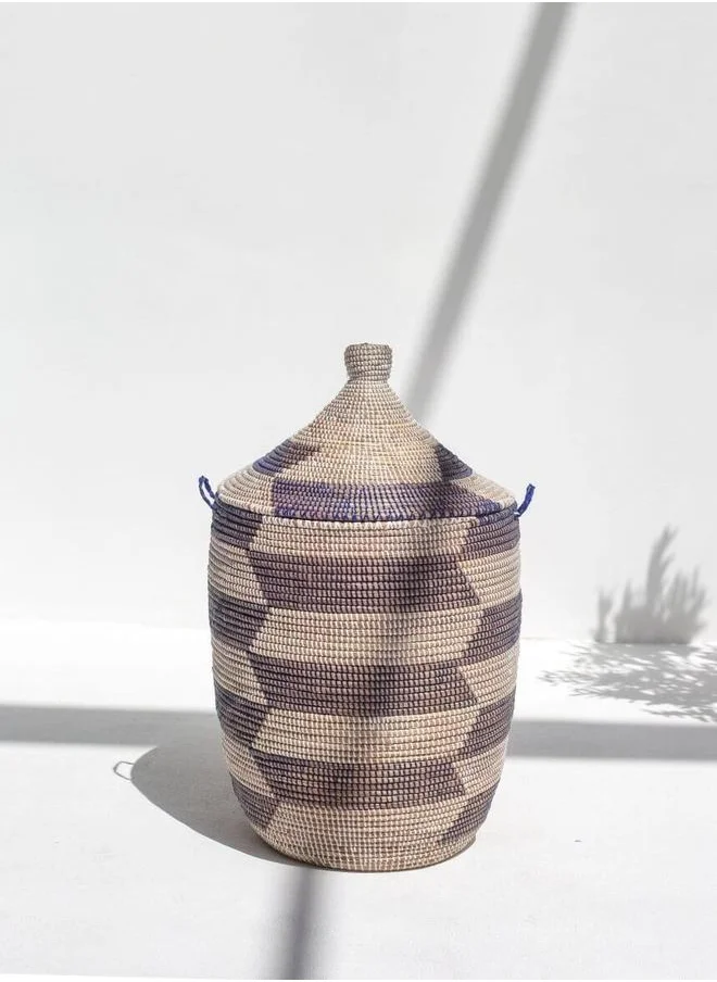 HOMEKODE Handmade Azure Dune Classic Woven Basket