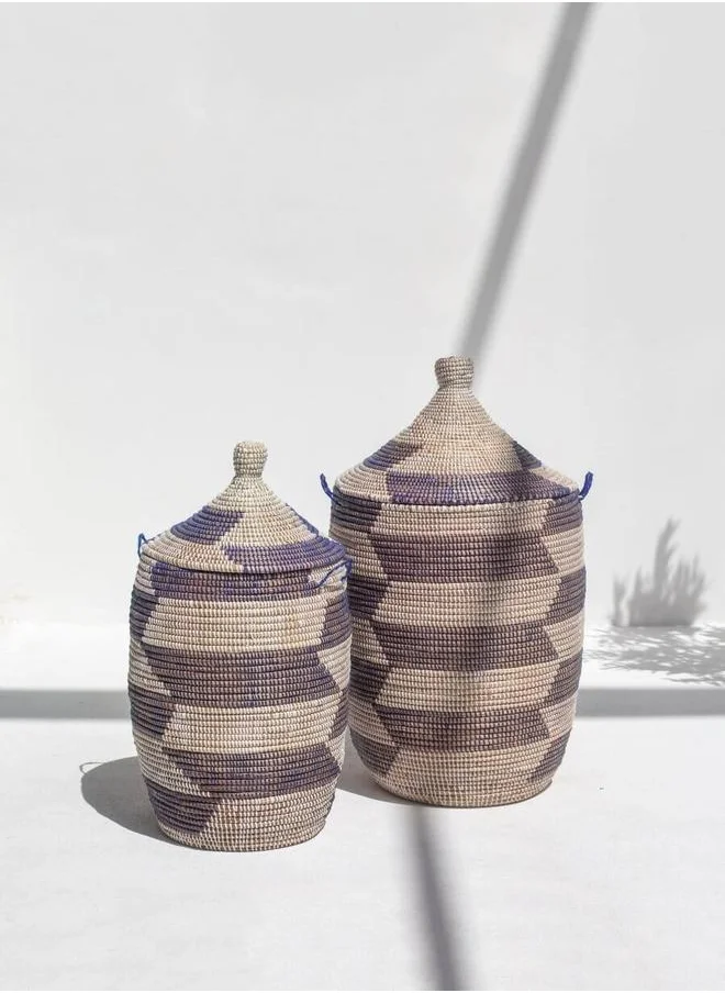 HOMEKODE Handmade Azure Dune Classic Woven Basket