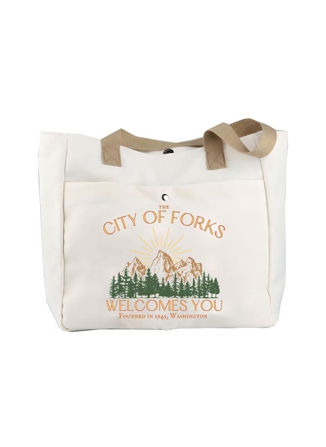 TOBGBE Album Makeup Bag Singer Fans Music Lover Gift Song Lyrics Gift Album Inspired Gift (City of Forks TB)  - Image 1