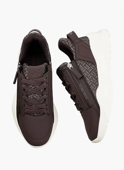 فلورا بيلا من شو إكسبرس Monogram Print Lace-Up Sneakers