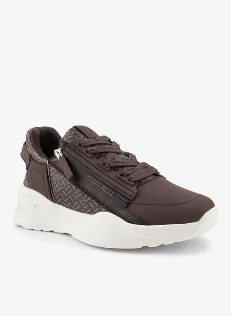 Flora Bella By Shoexpress Flora Bella Monogram Print Lace-Up Sneakers