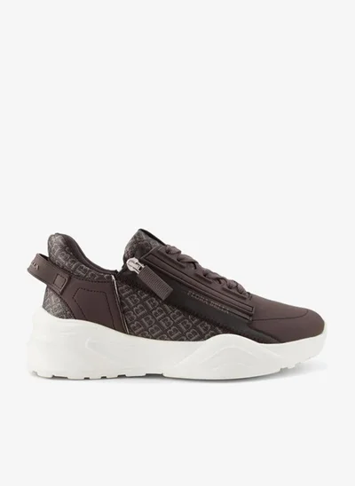 Flora Bella By Shoexpress Flora Bella Monogram Print Lace-Up Sneakers