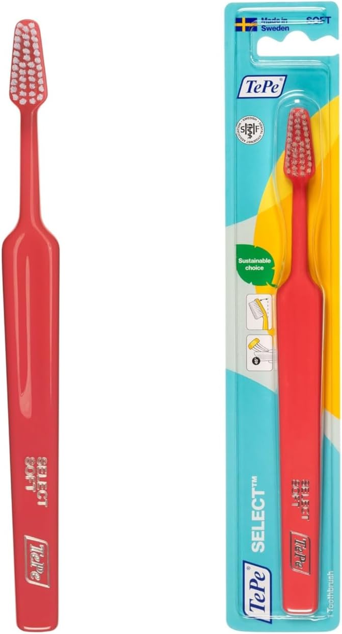 TePe Select Toothbrush Soft 1pc efficient for Plaque Removal with Tapered Brush Head Gentle Cleaning with Soft Bristle Toothbrush - Image 1
