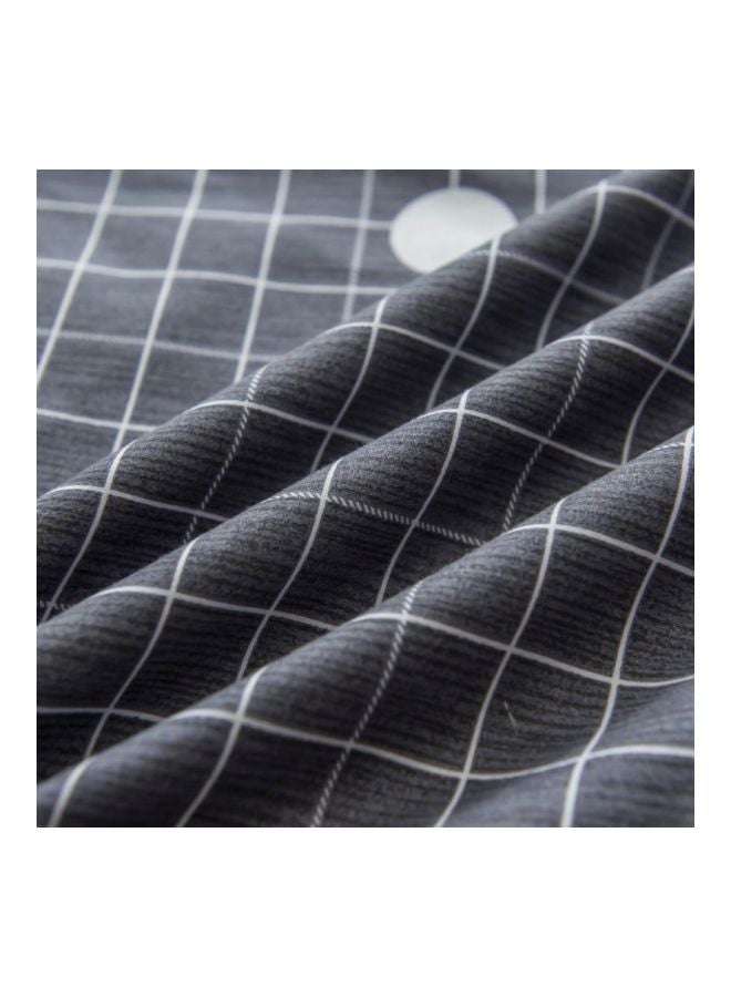 NIBEMINENT 4-Piece Luxury Jacquard Duvet Cover Set Combination Grey/Beige/White - Image 2