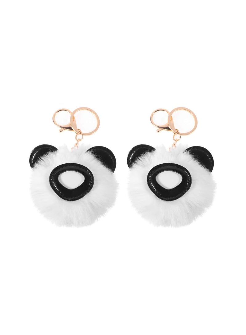 GGOOT 2pcs Plush Keychain Mini Panda Key Rings Keychains Party Supplies Pendant Ornaments Key Holder - Image 1