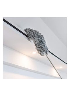 Generic Microfiber Feather Duster Extendable Duster with 100 inches Extra Long Pole, Bendable Head & Long Handle Dusters for Cleaning Ceiling Fan, High Ceiling, Blinds, Furniture & Cars -  Microfiber Duster with Extension Pole(Stainless Steel), Extra Long 100 inches, with Bendable Head, Extendable Duster for Cleaning High Ceiling Fan, Interior Roof, Cobweb, Gap Dust- Wet or Dry Use -  Microfiber Flicker with Extra Long 2.5 Meter Stainless Steel Handle, Extendable with Bendable Head for Cleaning High Ceiling Fans, Indoor Ceiling, Cobwebs and Vacuum Dust, Wet or Dry Use  - Image 2