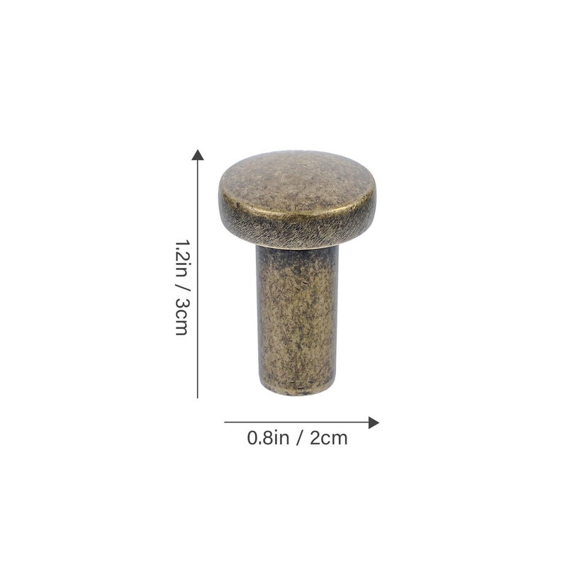 Antique Copper Cabinet Handles Zinc Alloy Single Hole Drawer Pulls For Kitchen Wardrobe - Image 3