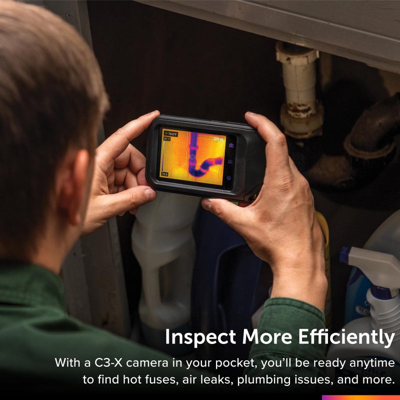 FLIR C3-X Compact Thermal Imaging Camera with Wifi: High Resolution Infrared Imager for Inspection, Electrical/Mechanical, Building, and HVAC Applications - Image 3