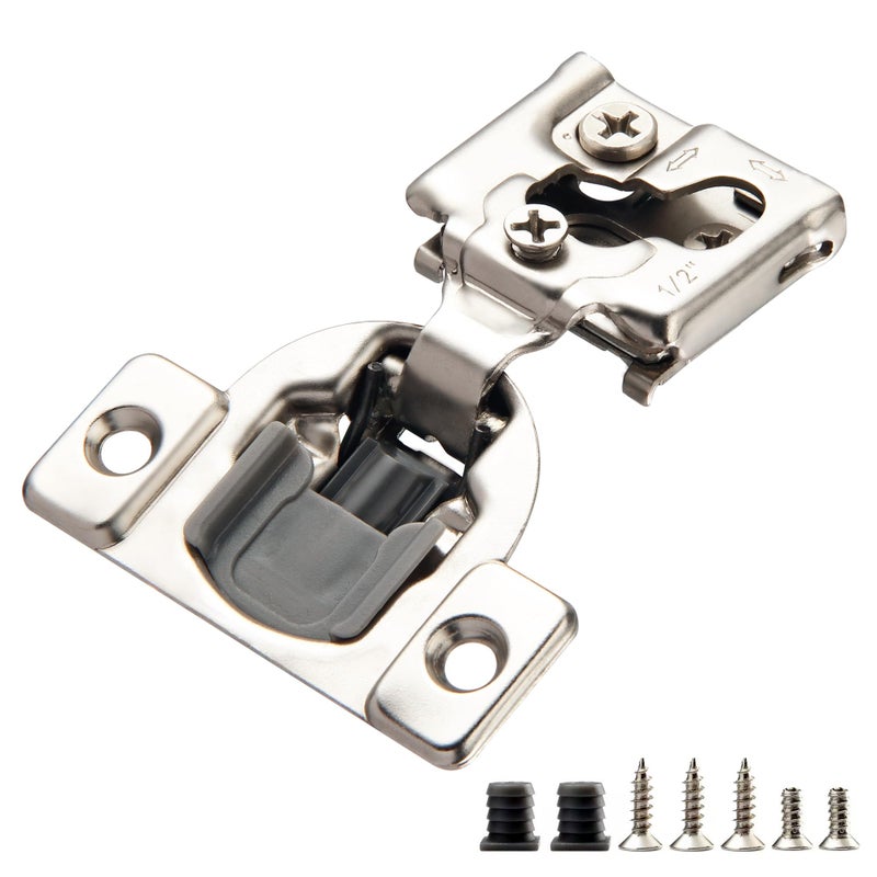 Stianc 50 Pack 1/2    Overlay 3D Soft Close Hinges For Face Frame Kitchen Cabinet, 3 Way Adjustability, Quiet Self-Closing Door, 105 Degree - Image 1