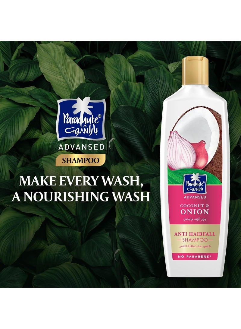 باراشوت شامبو مضاد لتساقط الشعر بالبصل وجوز الهند  ادفانسد 340 مل - Image 4