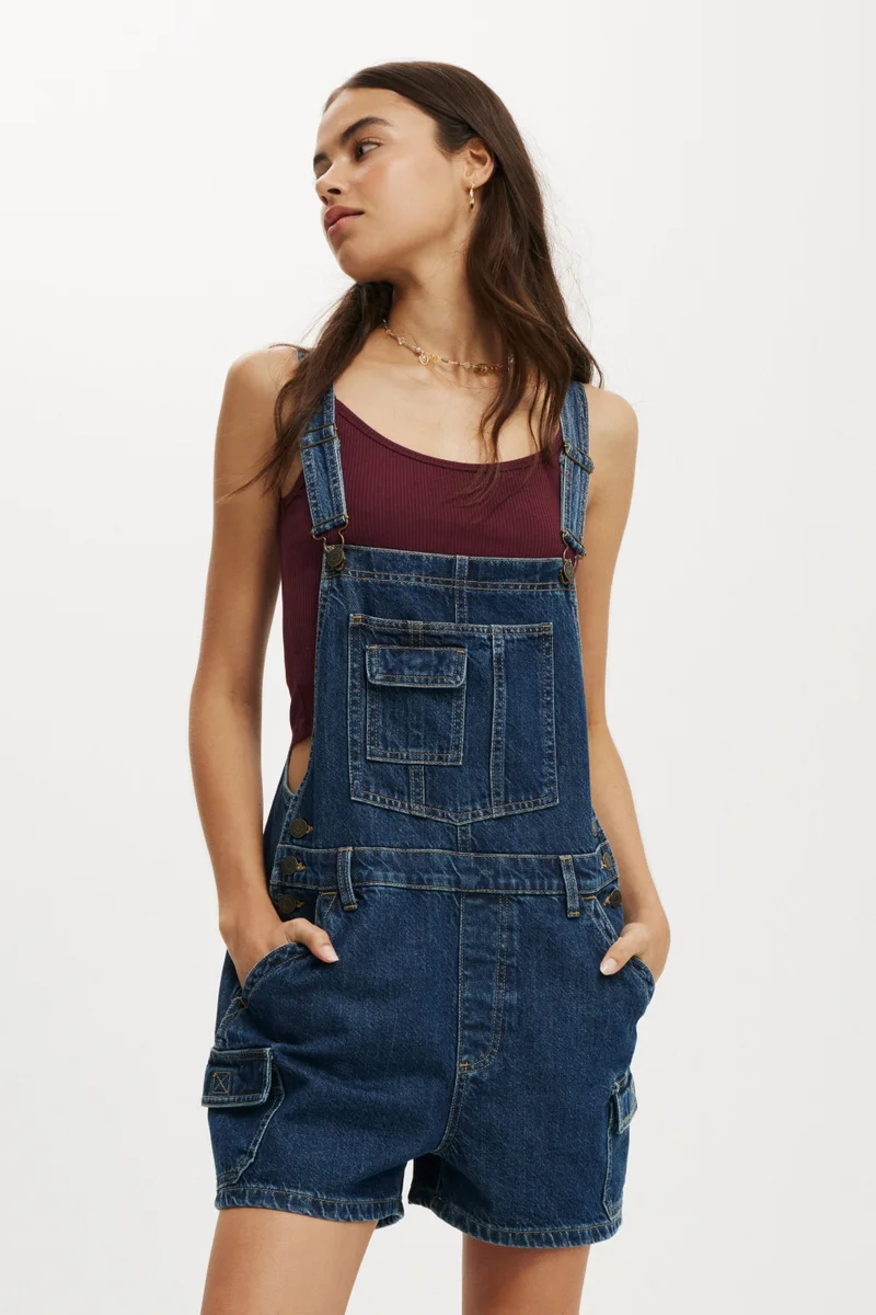 Cotton On Short Denim Overall