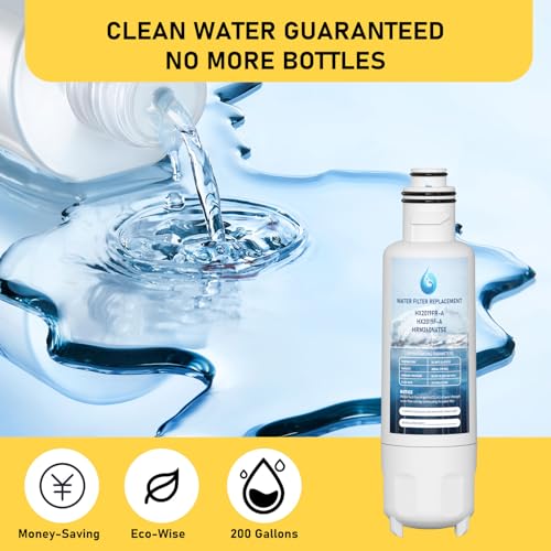 Zomixzo HX2019F-A HX2019FR-A Water Filter Replacement, Compatible With Hisense HRM260N6TSE, HRFD560SW, HRCD585BW, HRFD634BW, HRCD650BW, HRCD586TBWB and Mora MRM260N6TSE - Image 5