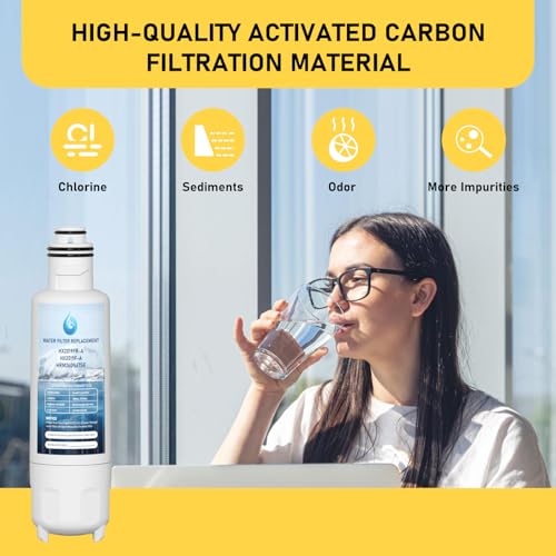 Zomixzo HX2019F-A HX2019FR-A Water Filter Replacement, Compatible With Hisense HRM260N6TSE, HRFD560SW, HRCD585BW, HRFD634BW, HRCD650BW, HRCD586TBWB and Mora MRM260N6TSE - Image 4