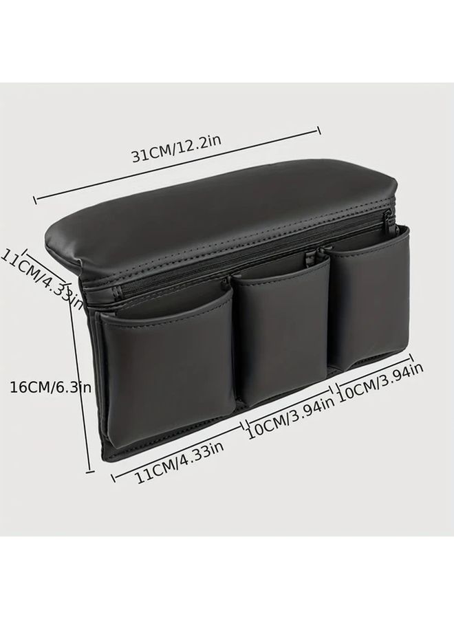 Large Red Faux Leather Car Window Storage Bag Vehicle Door Pocket Organizer Universal Fit - Image 2