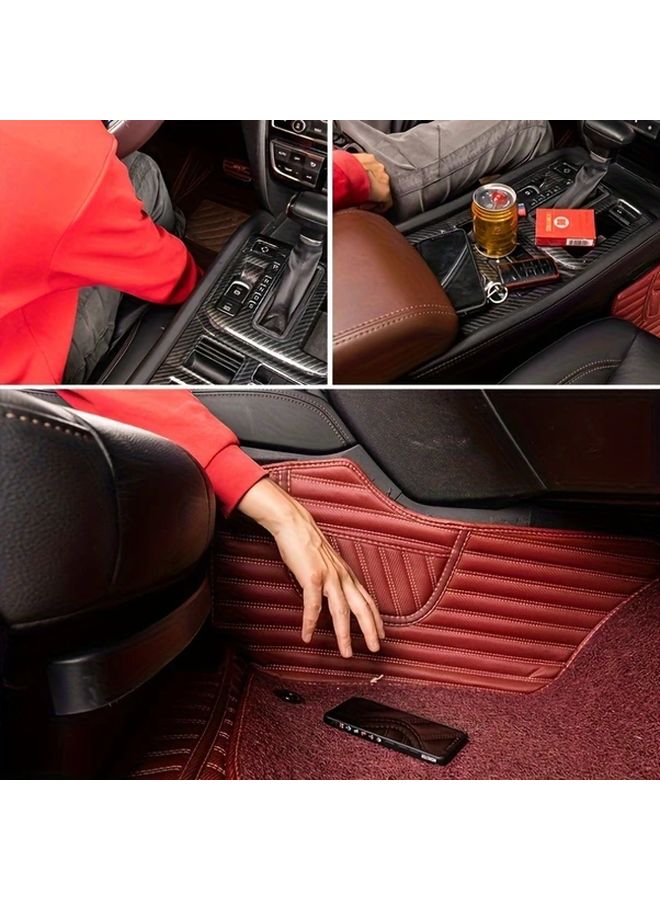 Large Red Faux Leather Car Window Storage Bag Vehicle Door Pocket Organizer Universal Fit - Image 5