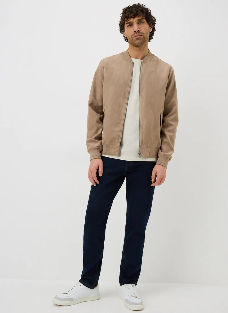 Matalan White Ecru Textured T-Shirt for Men | Best Price UAE