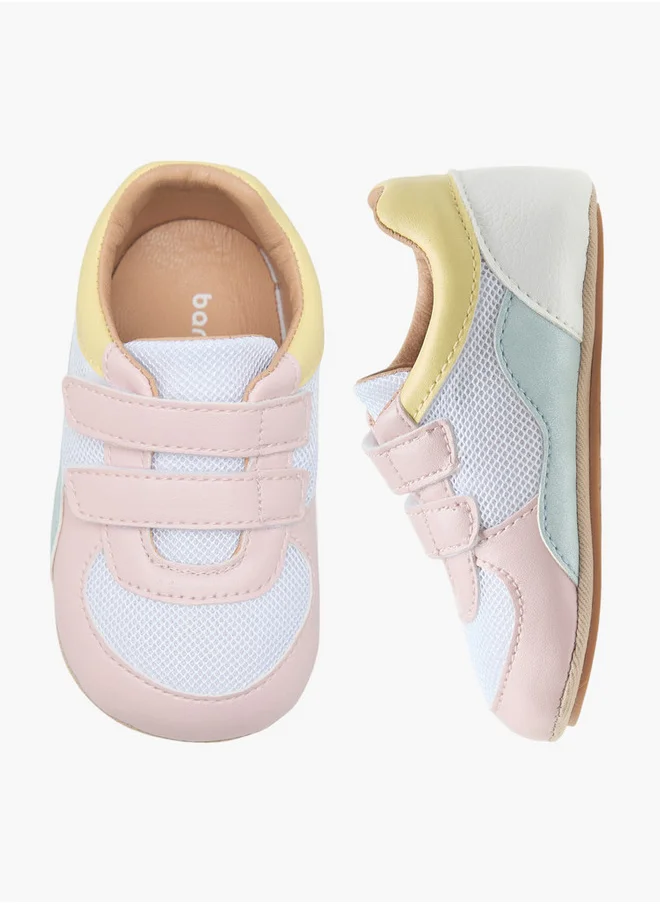 Barefeet Panelled Booties with Hook and Loop Closure