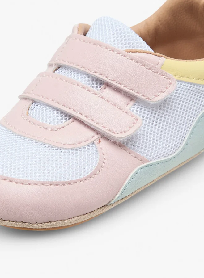 Barefeet Panelled Booties with Hook and Loop Closure