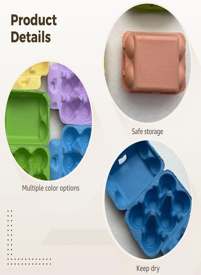 DORMIYA 24 Pcs Egg Cartons, Paper Poultry Containers - Secure Latch Design, Multicolor Bulk Storage for Farm-Fresh & Quail Eggs, Reusable Holder Set - Image 3