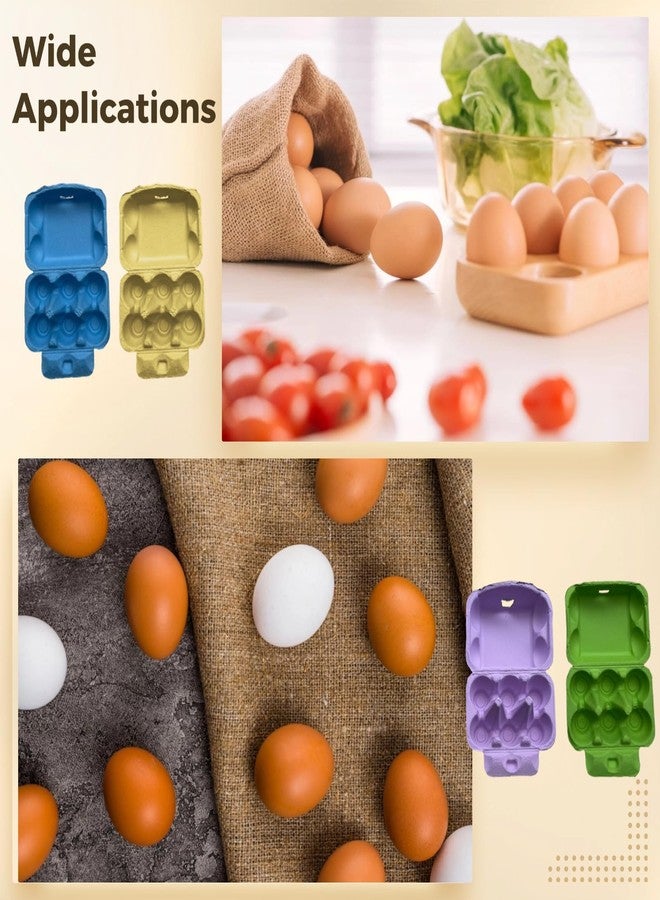 DORMIYA 24 Pcs Egg Cartons, Paper Poultry Containers - Secure Latch Design, Multicolor Bulk Storage for Farm-Fresh & Quail Eggs, Reusable Holder Set - Image 5
