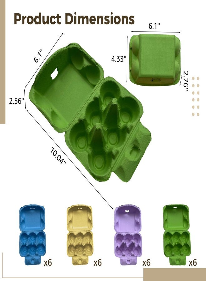 DORMIYA 24 Pcs Egg Cartons, Paper Poultry Containers - Secure Latch Design, Multicolor Bulk Storage for Farm-Fresh & Quail Eggs, Reusable Holder Set - Image 4