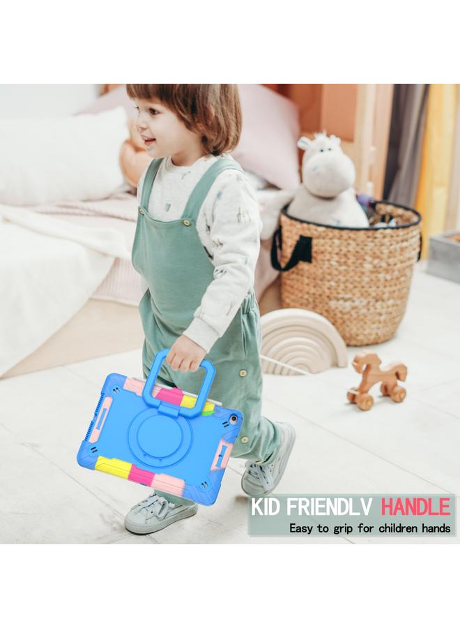 Zaboon Case For iPad 10.2 2021 / 2020 / 2019 Contrast Color Shockproof Robot Silicone + PC Case with Wristband Holder - Image 5