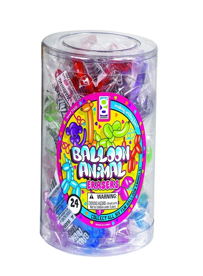 Geddes Raymond Geddes Balloon Eraser Animals Tub of 24, (71633) - Image 2
