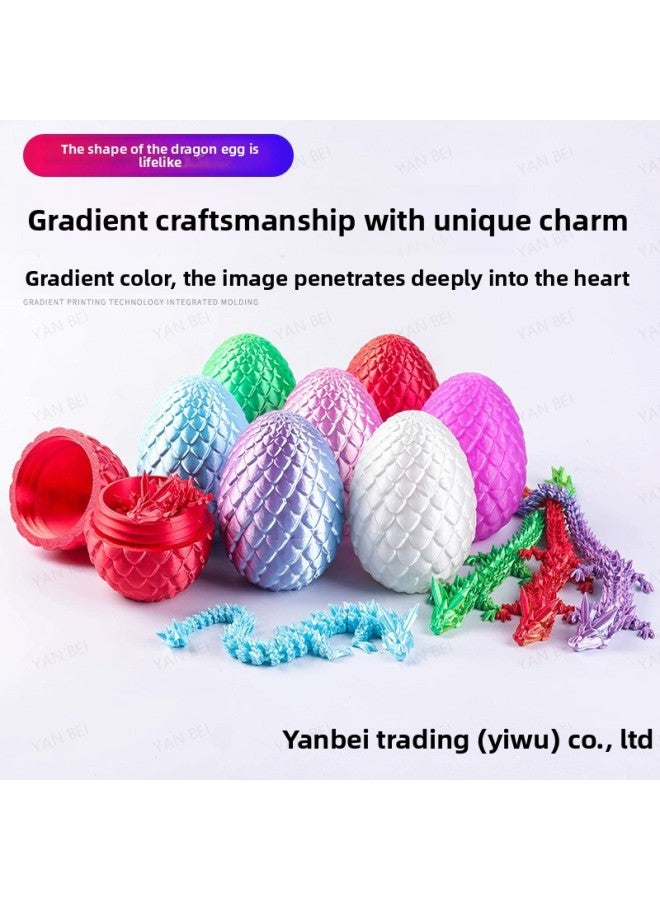 3D Printing Dragon Egg Activity Joint Gemstone Dragon Model Easter Egg Children's Toy Decorative Creative Ornaments-Color:[laser Purple] Gem Dragon-Size:【MINI】22CM - Image 3