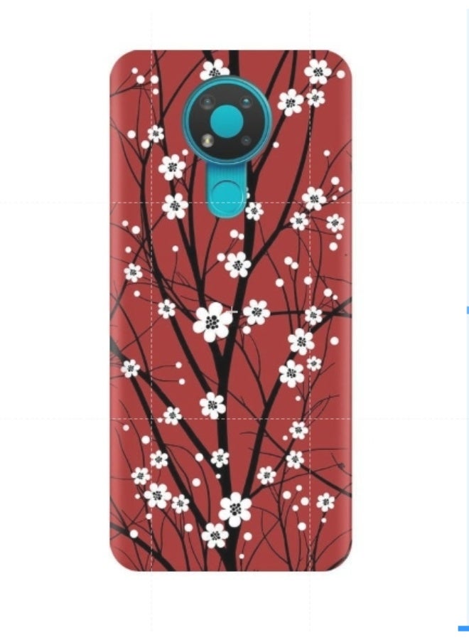 غطاء حماية واق لهاتف نوكيا 3.4 أحمر