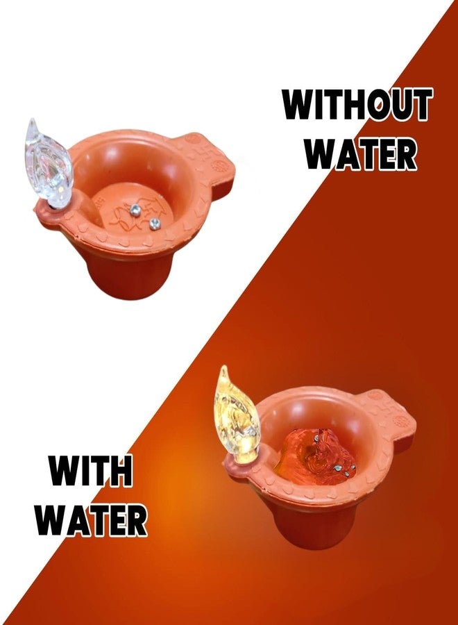 One94Store Water Sensor LED Diyas - Flameless & Smokeless Warm White Ambient Tea Light Candles for Diwali, New Year, Home, Mandir & Festival Decoration (Pack of 6) - Image 5