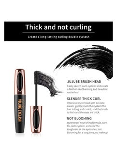 Charm Kiss 3 Pack 4D Silk Fiber Lash Mascara, Waterproof Smudge-proof Thickening Mascara Black Thickening Lengthening Mascara, All Day Exquisitely Full, Long, Thick, Long-Lasting No Flaking Lash Extensions  - Image 2