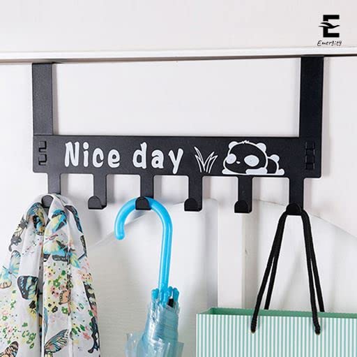 Emergity Heavy Duty Metal Over The door Hook Hanger | Towel Hanger behind The door | Hassel free Removable Door Hook | Coat, Scarf, Cloths Hanger (Pack of 1) - Image 3