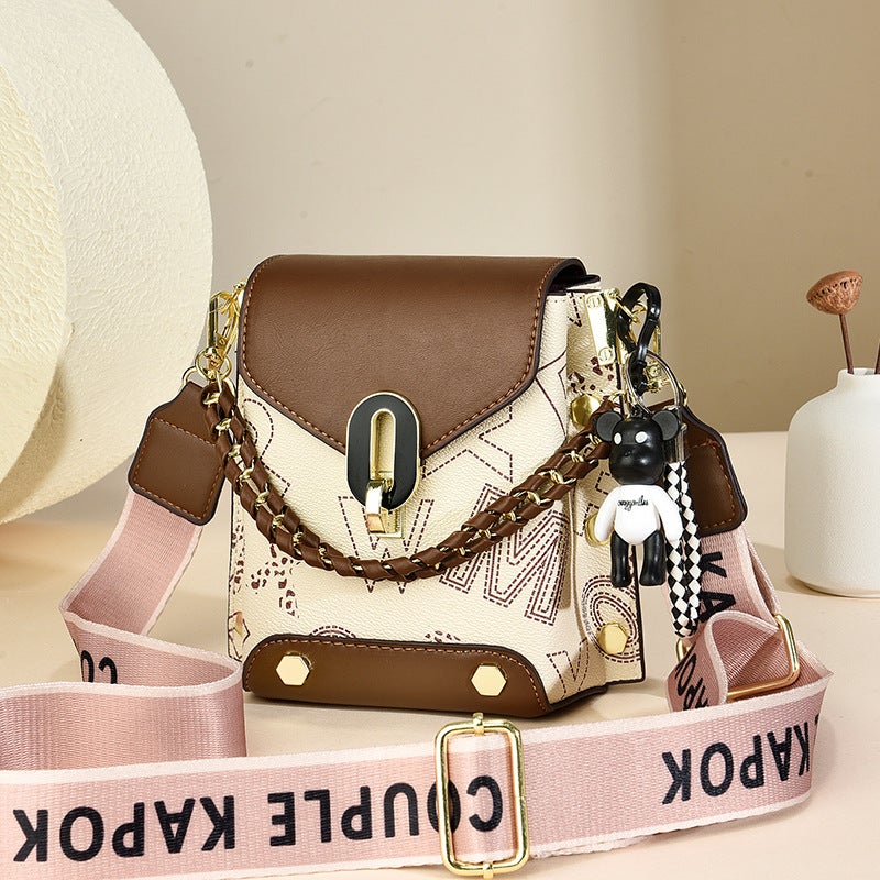 Women'S Mini Small Bag Mobile Phone Bag Fashionable All-Match Women'S Shoulder Portable Small Bag With Doll - Image 2