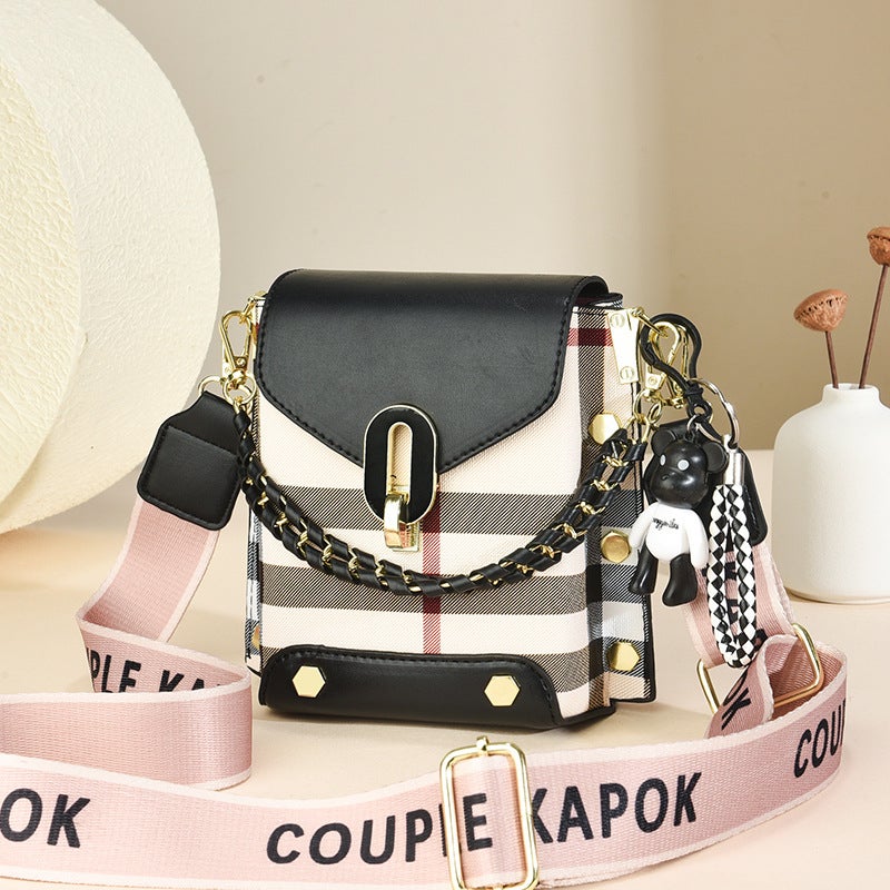 Women'S Mini Small Bag Mobile Phone Bag Fashionable All-Match Women'S Shoulder Portable Small Bag With Doll - Image 3