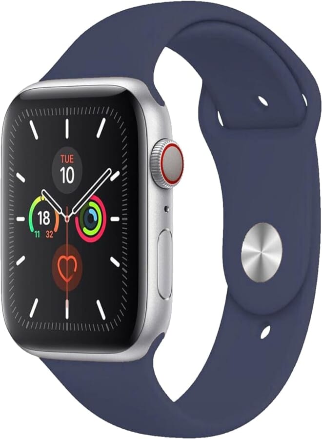 Devia 324949 42/44MM Apple Watch Deluxe Series Strap Sport Band, 44 mm Size, Midnight Blue
