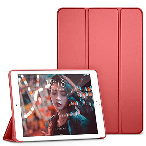 DTTO for iPad Mini 5th Generation Case and iPad Mini 4 Case, Ultra Slim Lightweight Trifold Smart Shell with Soft TPU Back Cover, Auto Sleep/Wake, Red - Image 1