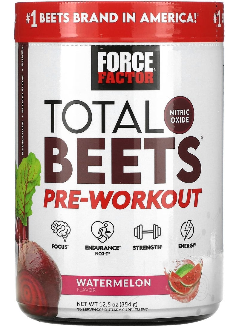 Force Factor Total Beets Pre-Workout Watermelon 12.5 oz (354 g)