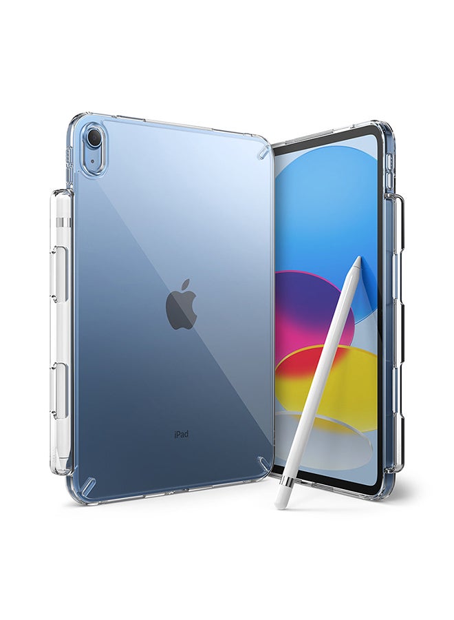 Fusion For iPad 11th Generation Case (A16, 2025) And iPad 10th Generation Cover (2022) Transparent Shockproof Back With Pencil Holder - Clear