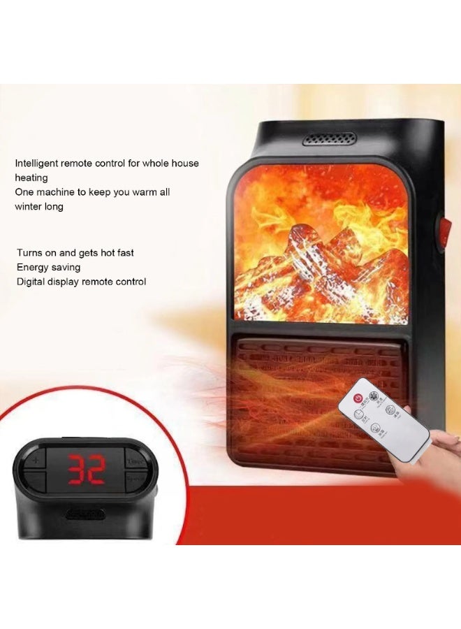 سخان لهب صغير 1000 وات PTC سيراميك تسخين سريع سخان مدفأة محمول صامت مع غلاف بلوري مقاوم للحريق للمنزل - Image 5