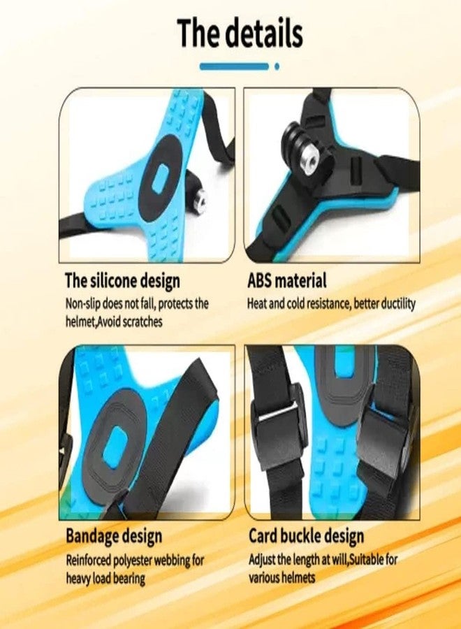 SUPERNIC Helmet Chin Strap with Mobile Plate 360 Degree Mount Compatible with Go pro Hero 9/8/7/6,SJ CAM, Y i, D JI Os mo Action & Other Action Cameras - Image 5