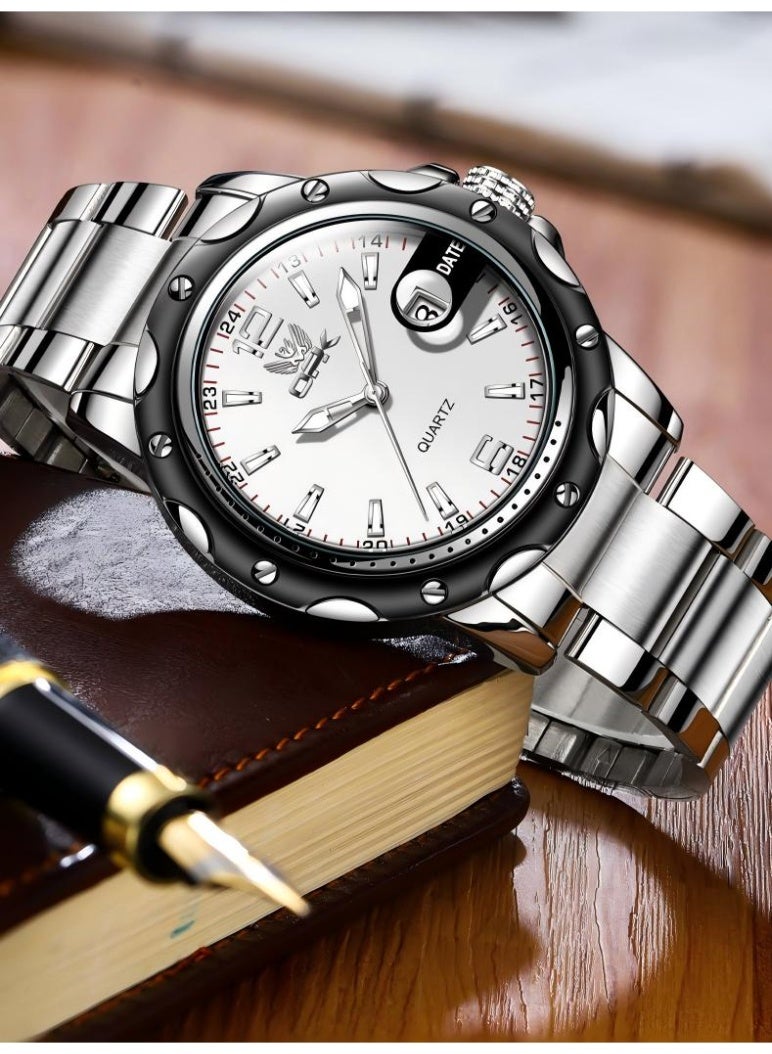 OPK Watch for Men Stainless Steel Waterproof Luminous Date Analog Quartz Wrist Watch Business Fashion Casual Men Watches - Image 5