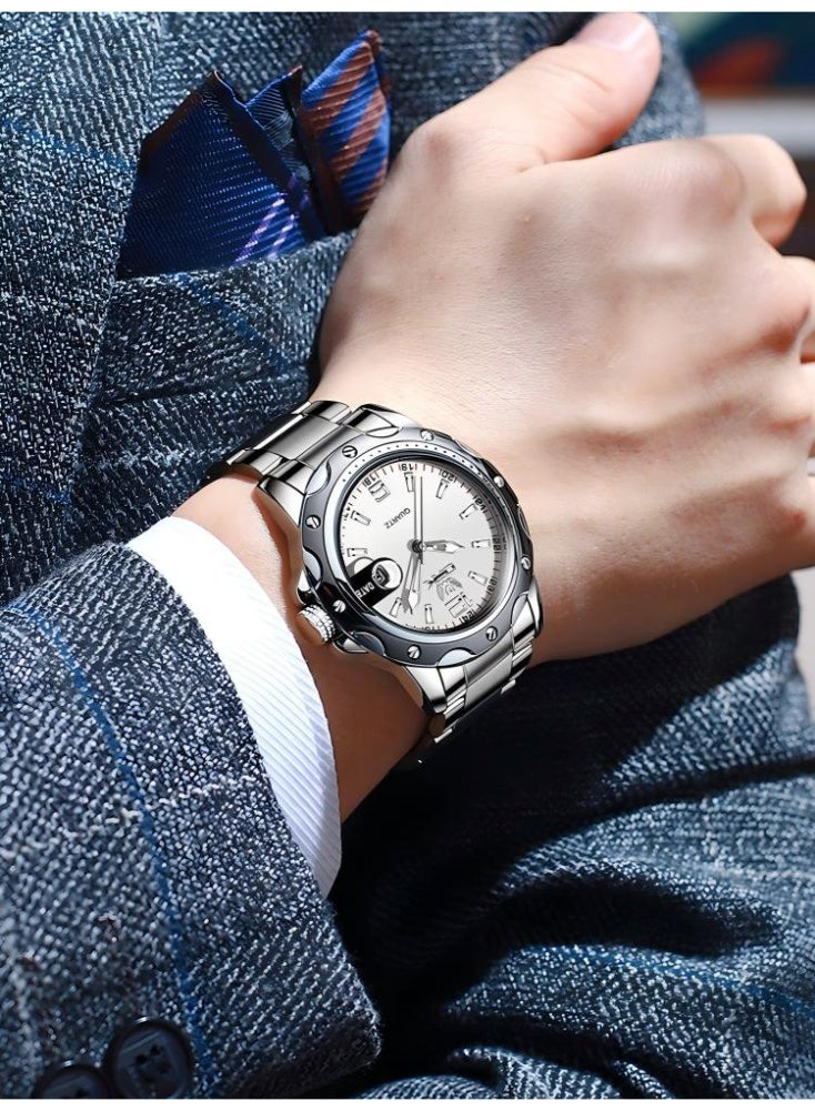 OPK Watch for Men Stainless Steel Waterproof Luminous Date Analog Quartz Wrist Watch Business Fashion Casual Men Watches - Image 3
