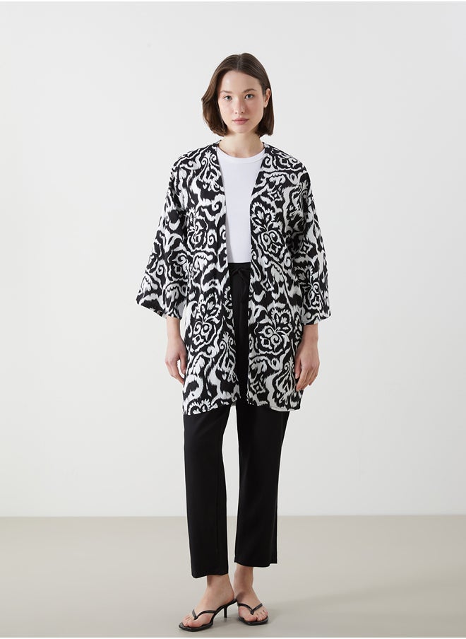 LC WAIKIKI Women's Shawl Collar Patterned Kimono  - Image 2