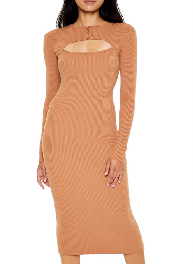 FOREVER 21 Cutout Bodycon Midi Sweater Dress - Image 2