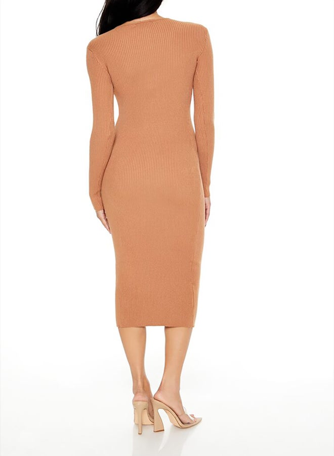 FOREVER 21 Cutout Bodycon Midi Sweater Dress - Image 4