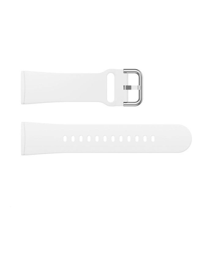 NIBEMINENT Silicone Replacement Strap Watchband For Fitbit Versa 3 White - Image 2