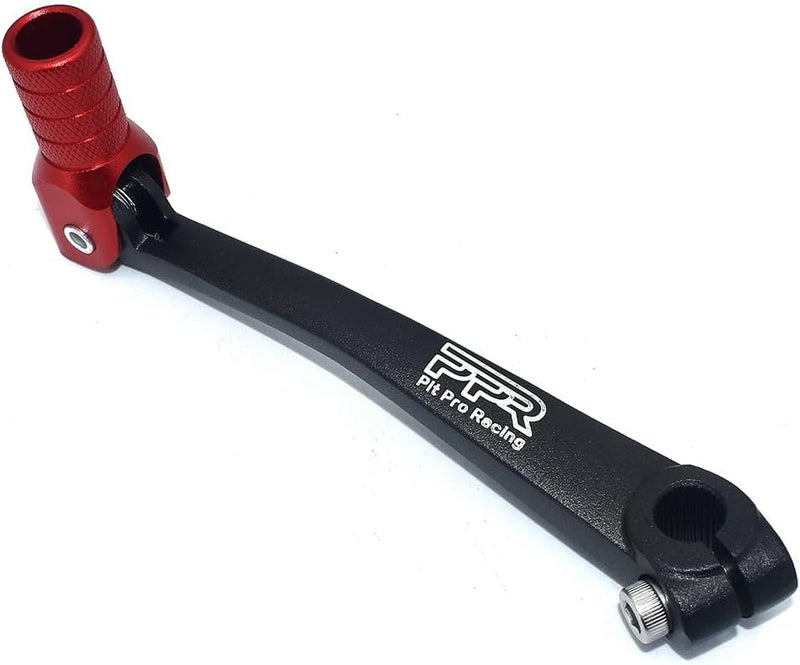 PPR PIT PRO RACING CNC Aluminum Folding Gear Shift Lever - Black & Red - Image 1
