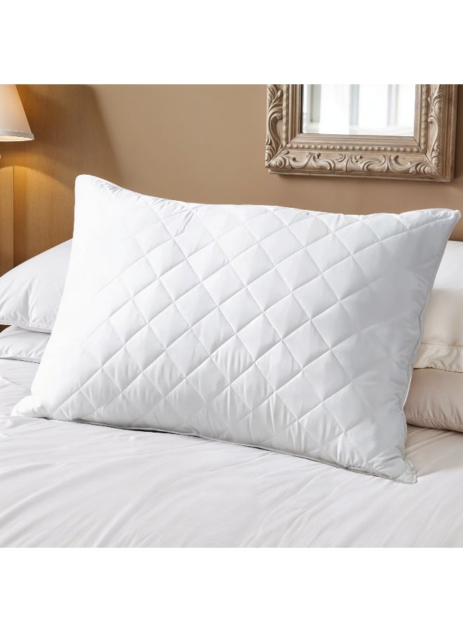 Rest Antiallergic Quilted Pillow 50X70Cm White Bed Pillow For Sleeping  - Image 1