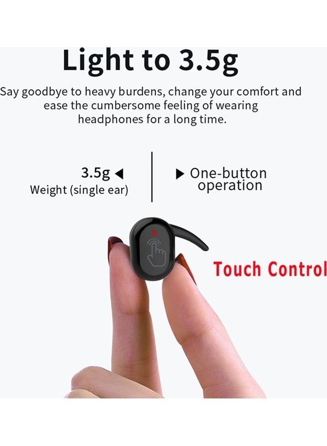 NIBEMINENT Bluetooth 5.0 True Wireless Mini Earbuds Black - Image 3