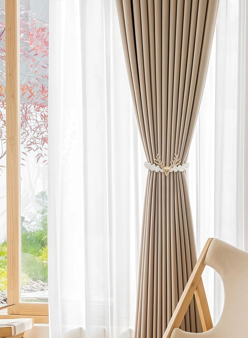 2pcs elk pearl curtain tie, curtain buckle, decorative rope holder, suitable for curtains, home, bedroom, office decorative curtains - Image 5